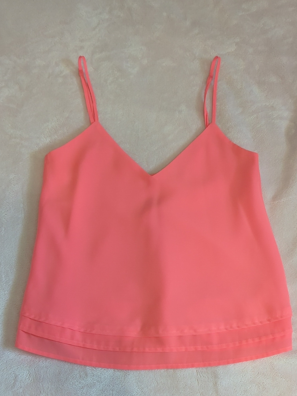 Talula Coral Pink V-Neck Spaghetti Strap Camisole